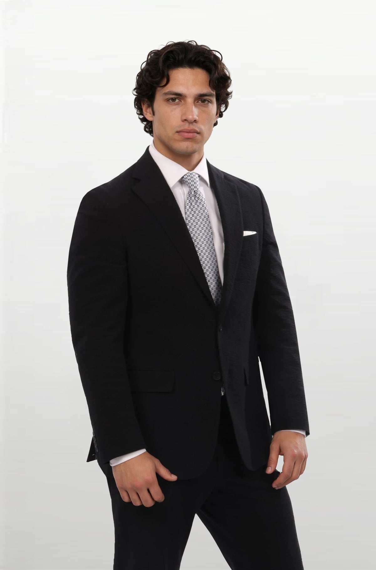 Black Pepper Seersucker Stretch Sport Coat
