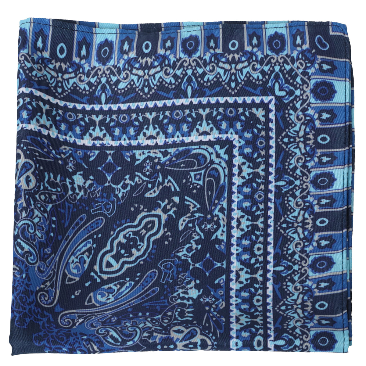 Blue with Royal Silk Pocket Square