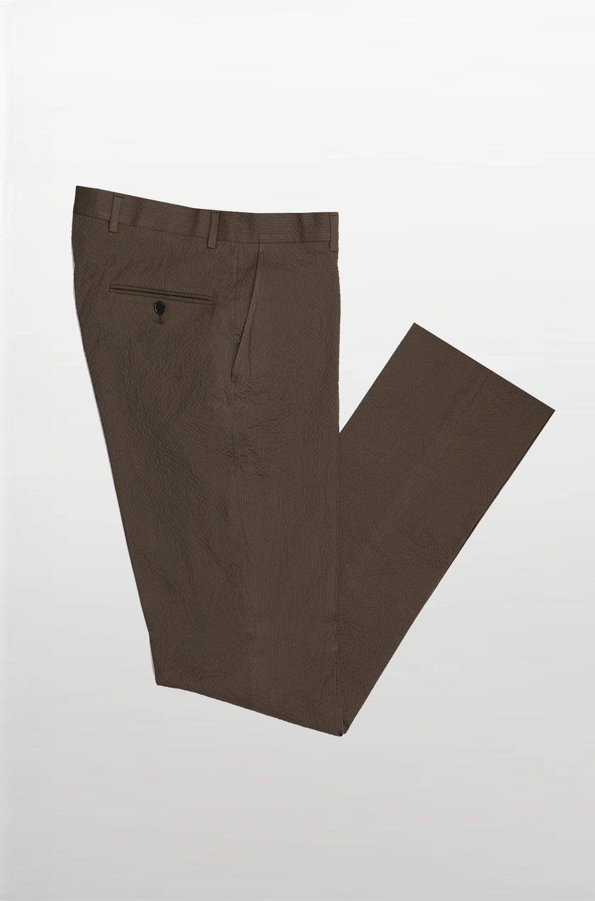 Chicory Brown Seersucker Stretch Pant
