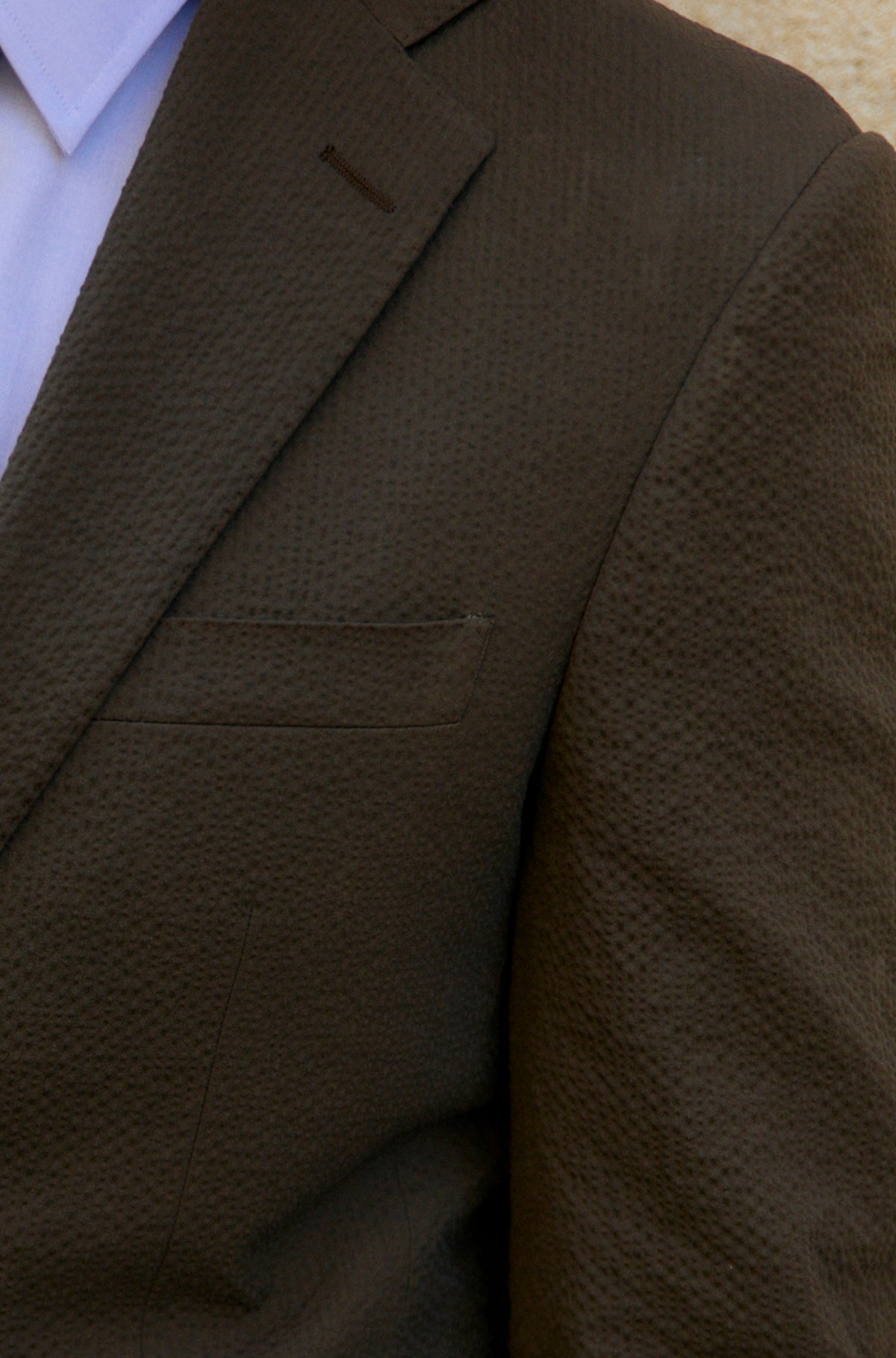 Chicory Brown Seersucker Stretch Sport Coat