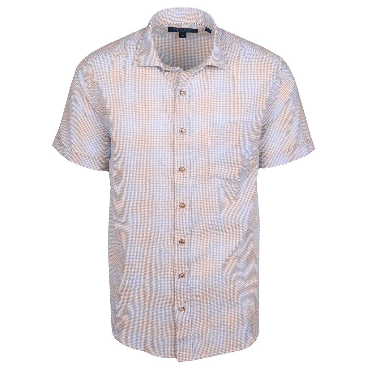 Freret Blue & Brown Mini Melange Check