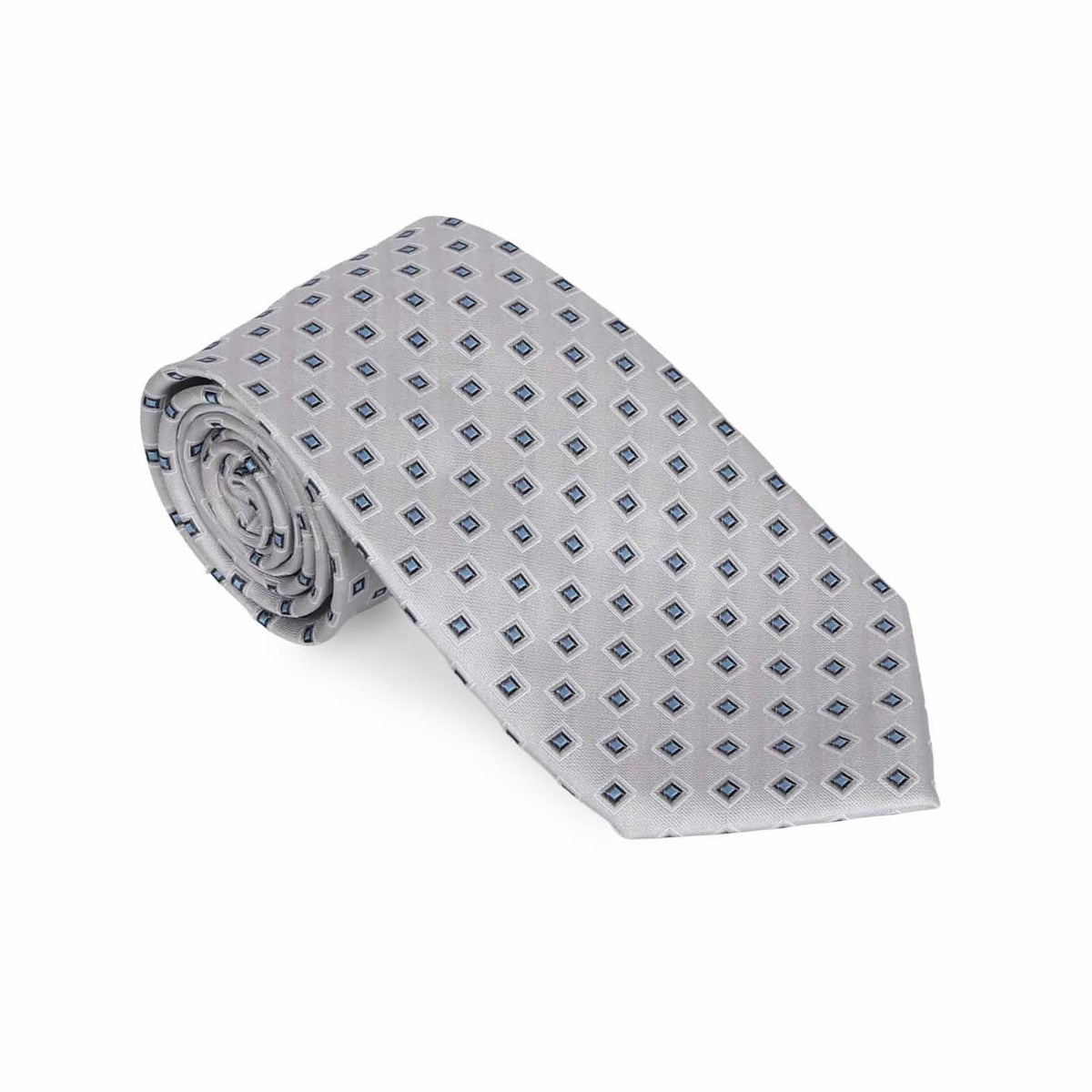 Grey Box Print Tie
