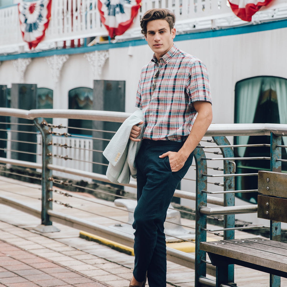 *** FINAL SALE *** Lafitte Navy Twill Chino Pant