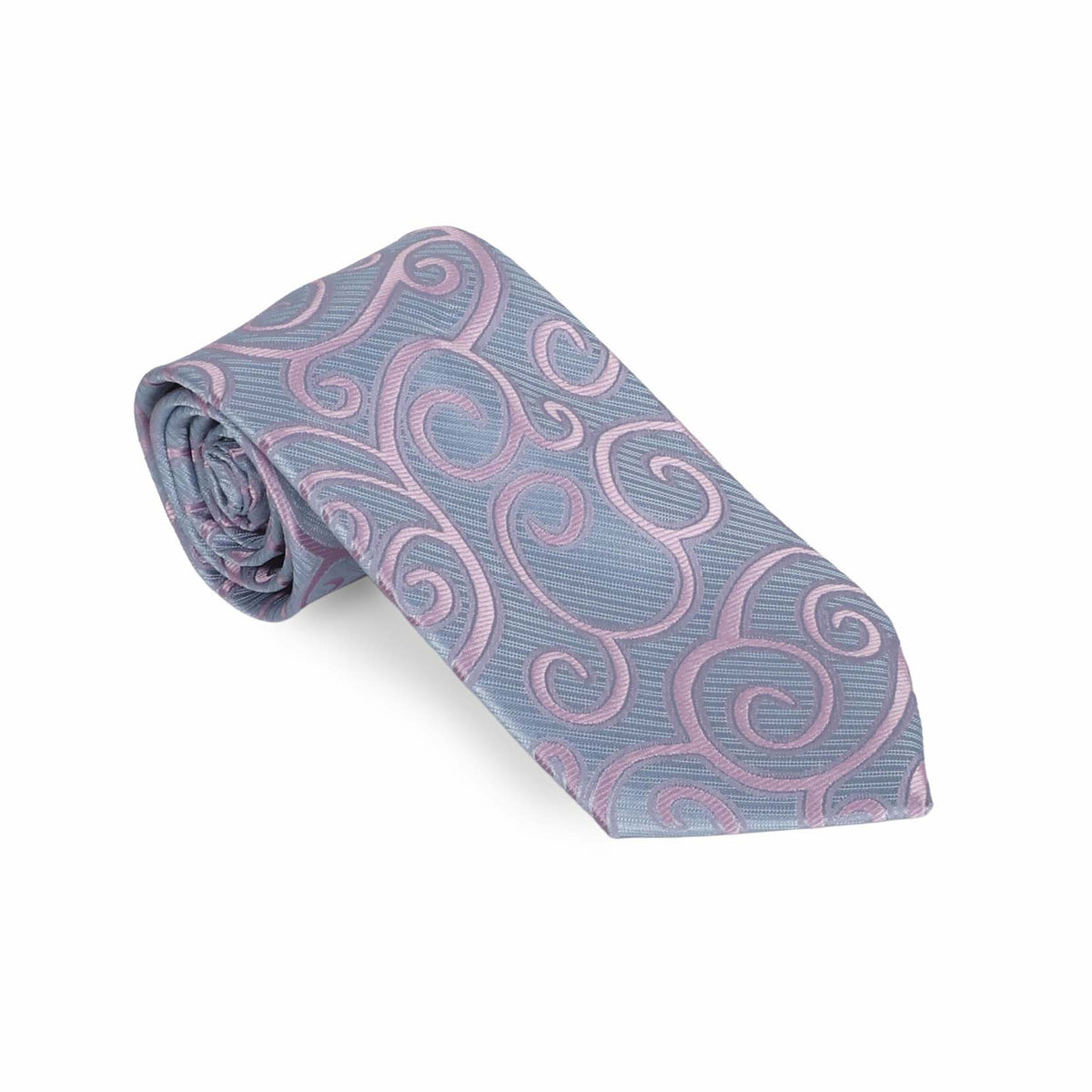 Lt. Blue with Pink Swirl Tie