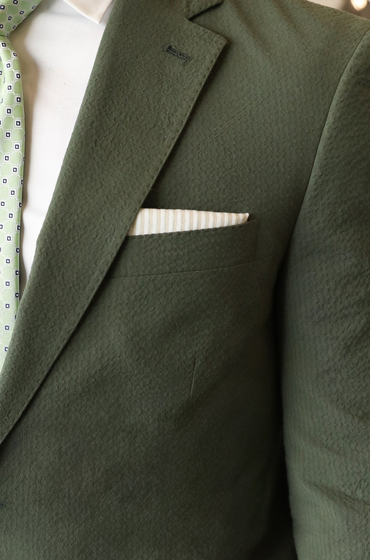 Martini Olive Green Seersucker Stretch Pants | Seersucker Suit Separates