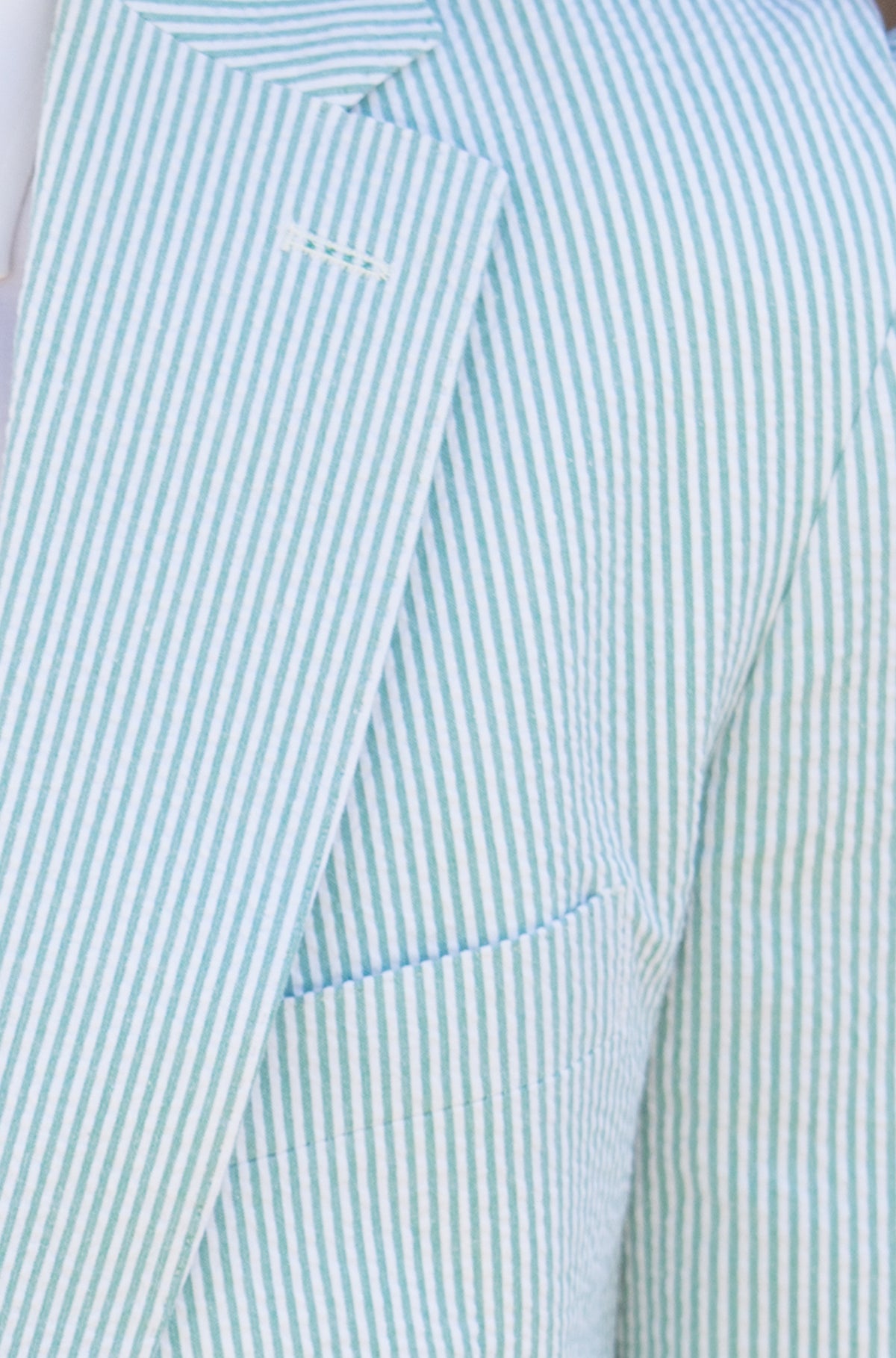 Mint Julep Green Seersucker Stretch Sport Coat | Seersucker Suit Separates