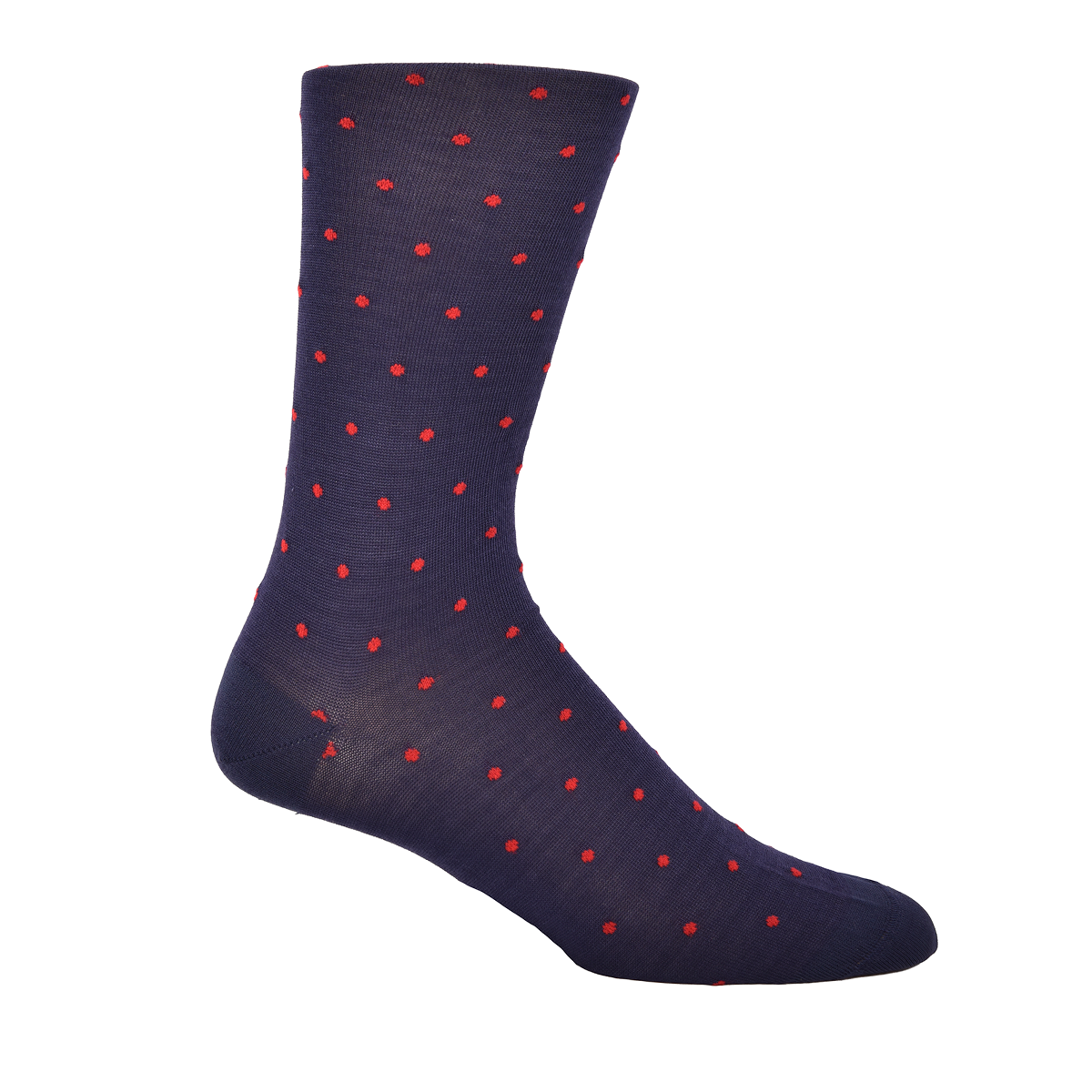 Navy with Red Dots Socks