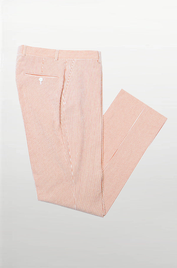 Men's Pants | Satsuma Orange Seersucker Pant | Seersucker Suit