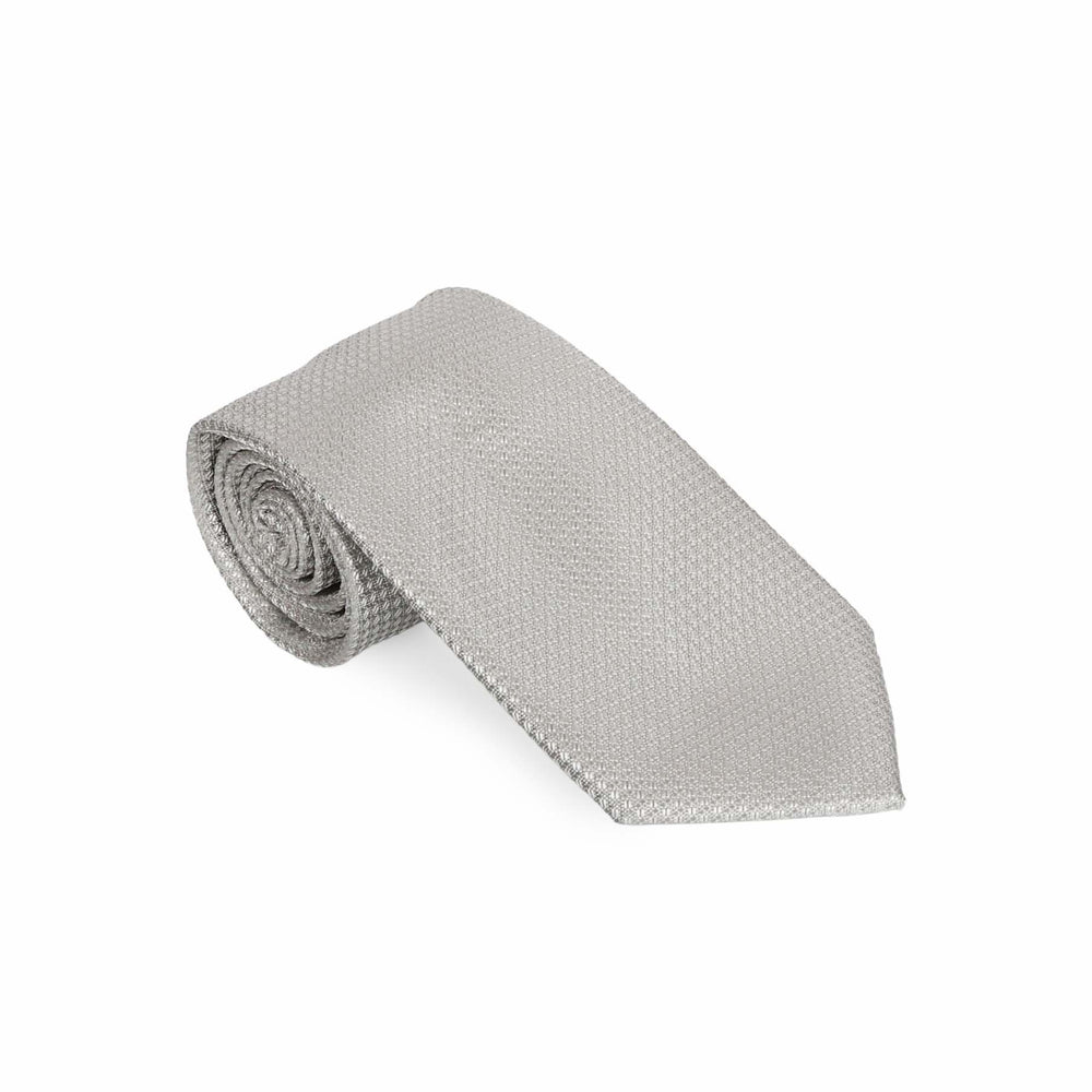 Solid Grey Grenadine Tie