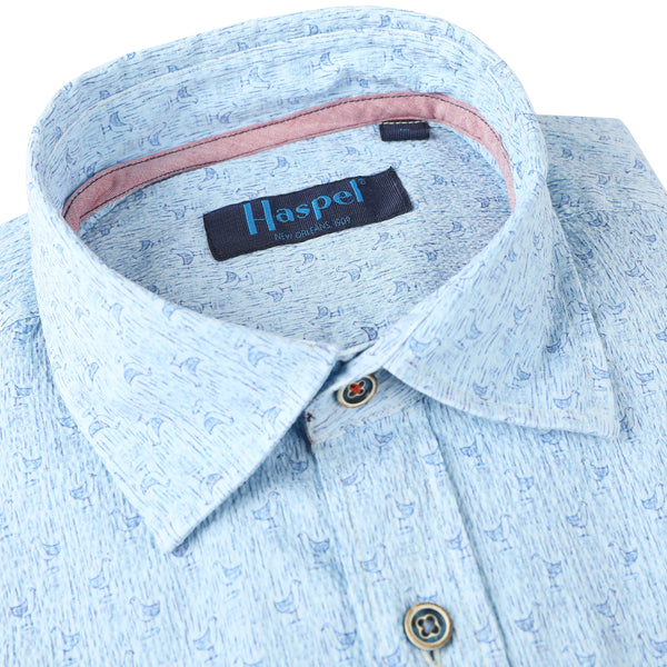 Men's Short Sleeve Shirts Paestum Lt. Blue Early Bird Short Sleeve
