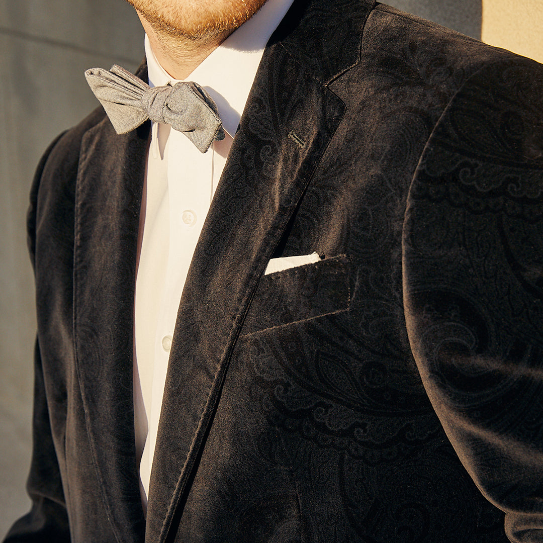 Roosevelt Charcoal Gray Velvet Sport Coat