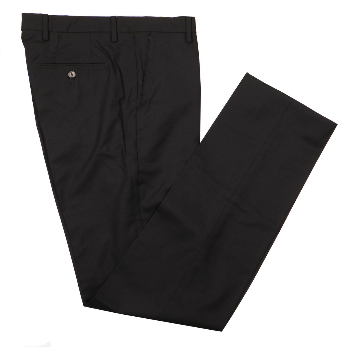 Gretna Black Tropical Wool Trousers - Classic Fit