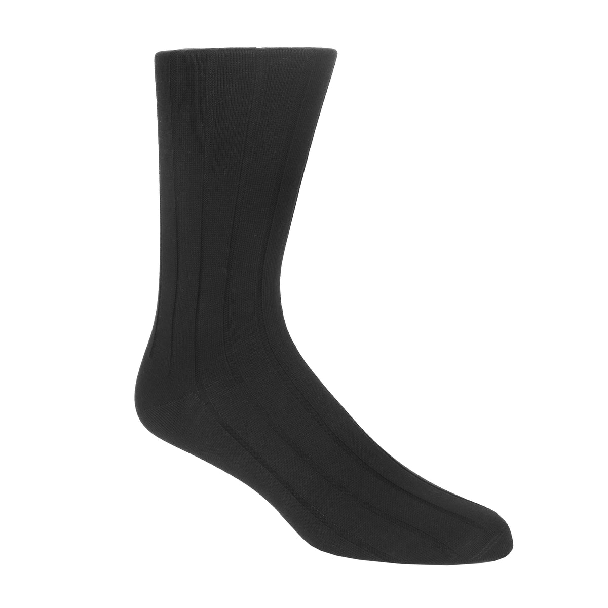 Mid Calf Extra Soft Black Sock