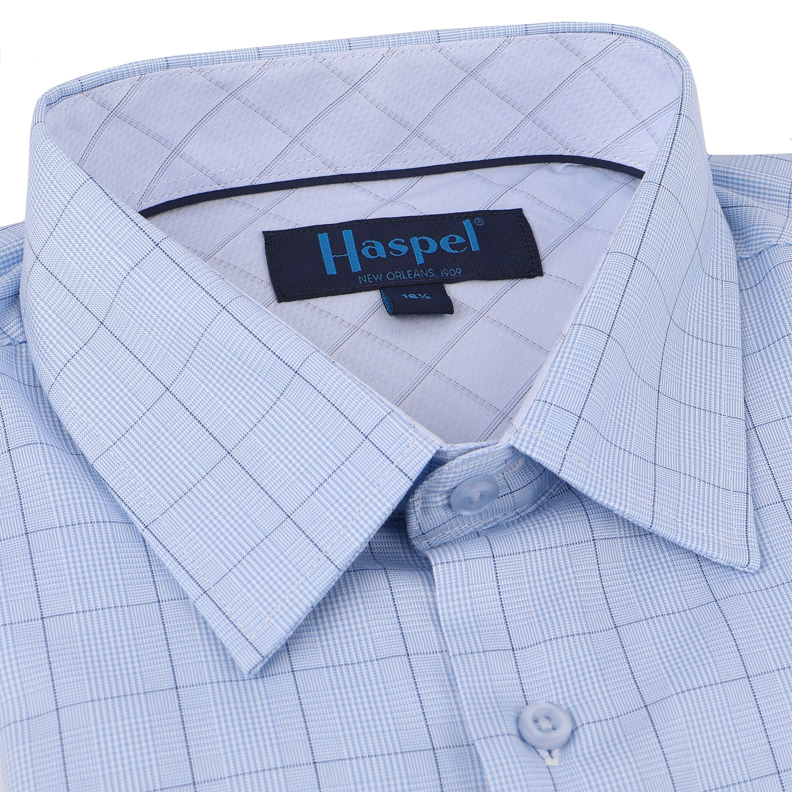 The greater the contrast, the greater the potential. Contrasting collar & cuff lining details are the olive in the martini. The perfect details to intrigue and delight your adoring fans.  100% Cotton • Contrast Collar and Cuff LIning • Long Sleeve with Mitered, Double Button Cuff • Average Sleeve Length • Imported