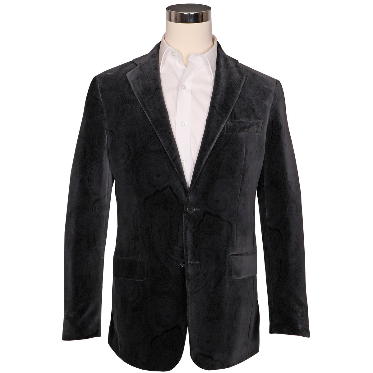 Black Paisley Velvet Sport Coat