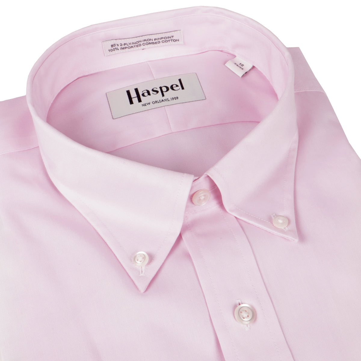 Dauphine Pink (Regular Fit) Pinpoint Oxford Dress Shirt - Button Down Collar