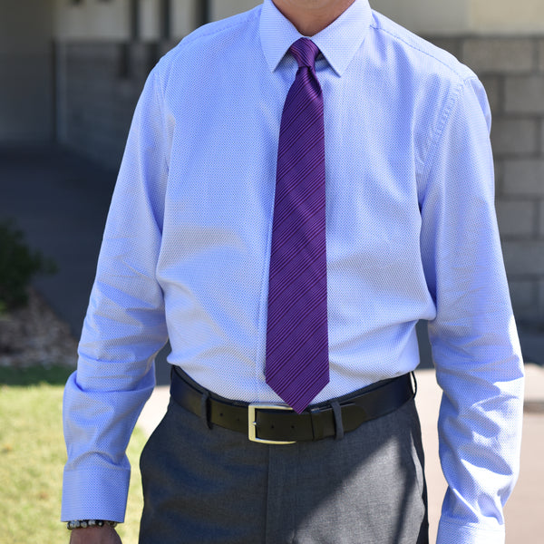 Purple dress best sale shirt with tie
