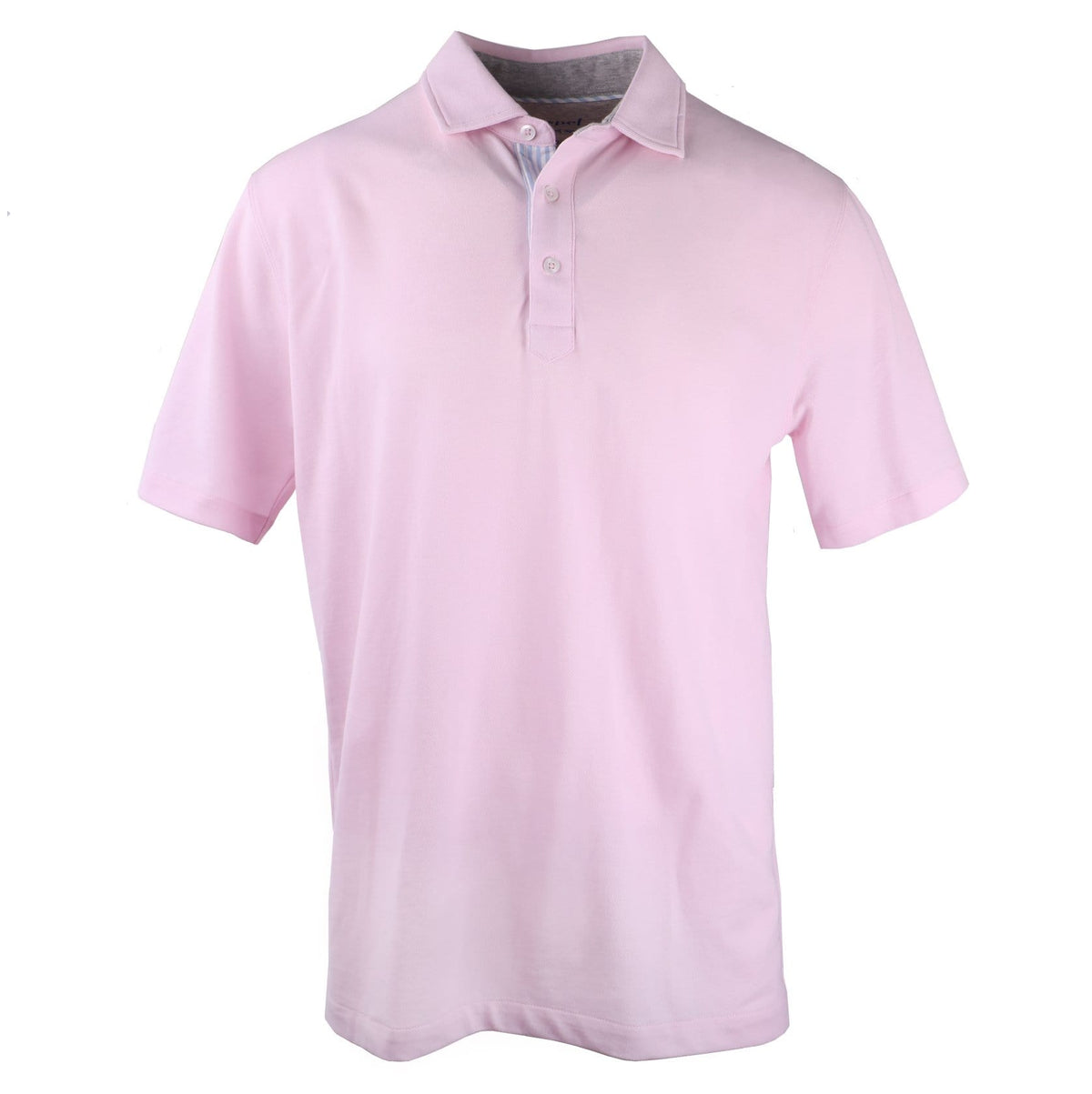 Fulton Pink Stretch Pique PoloThe softest pique polo to ever drape your statuesque torso. Enjoy that future perma-grin as you experience the touch and feel of a shirt that&#39;s simple in nature but exudes the quality of a Haspel man.  Our Signature Seersucker Piping and Placket • 3 Button Placket • Open Sleeve • Tagless/Printed Label for Ultimate Comfort • Stretch Comfort • 60% Cotton / 40% Polyester • Machine Washable • Return Policy