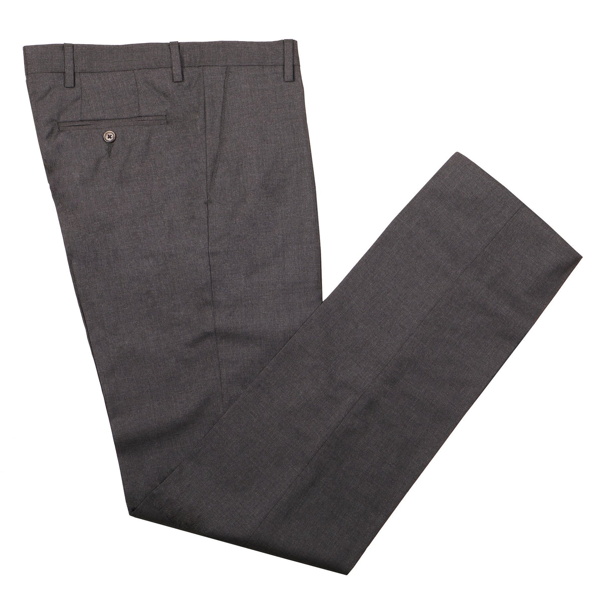 Gretna Medium Gray Tropical Wool Trousers