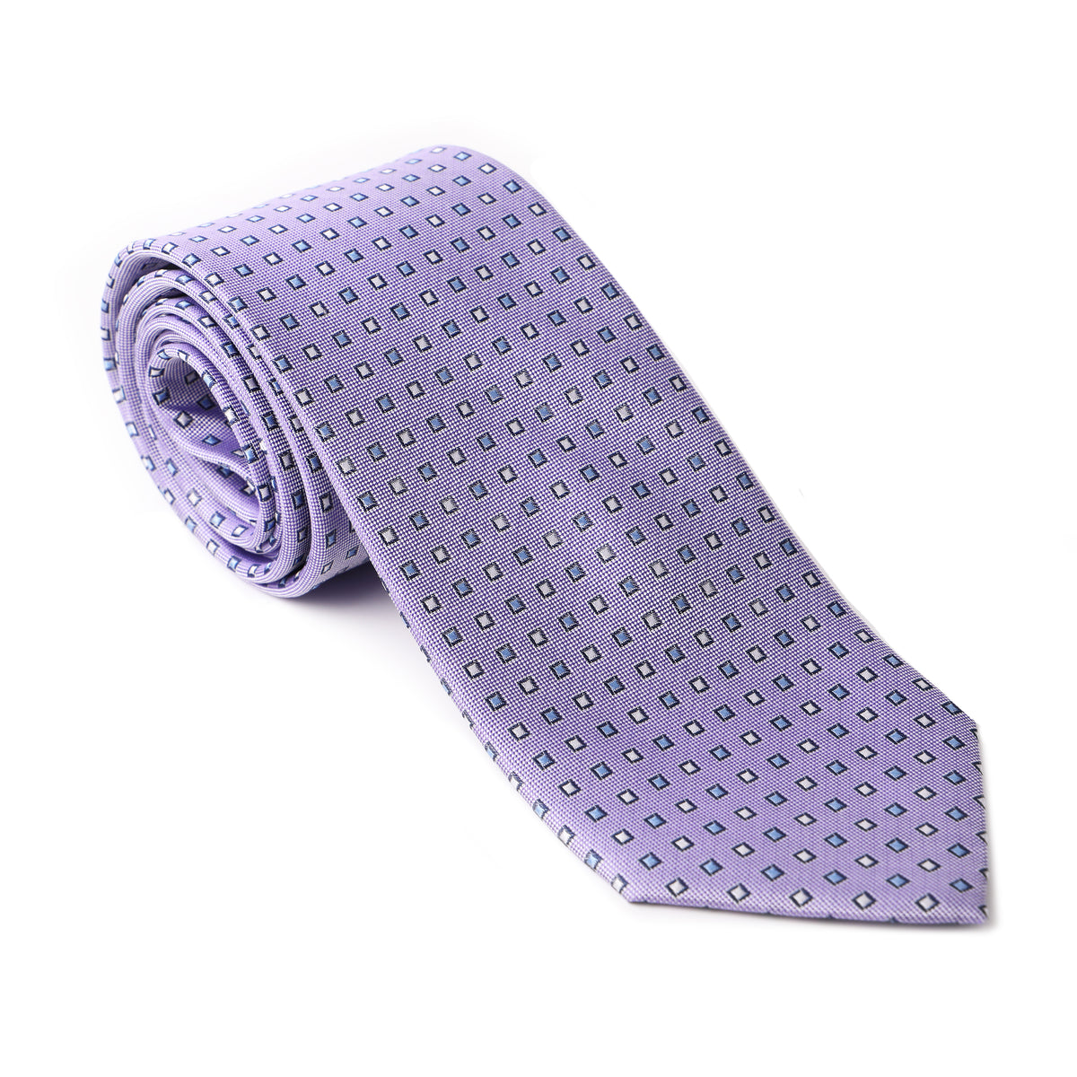 Lavender Box Print Tie