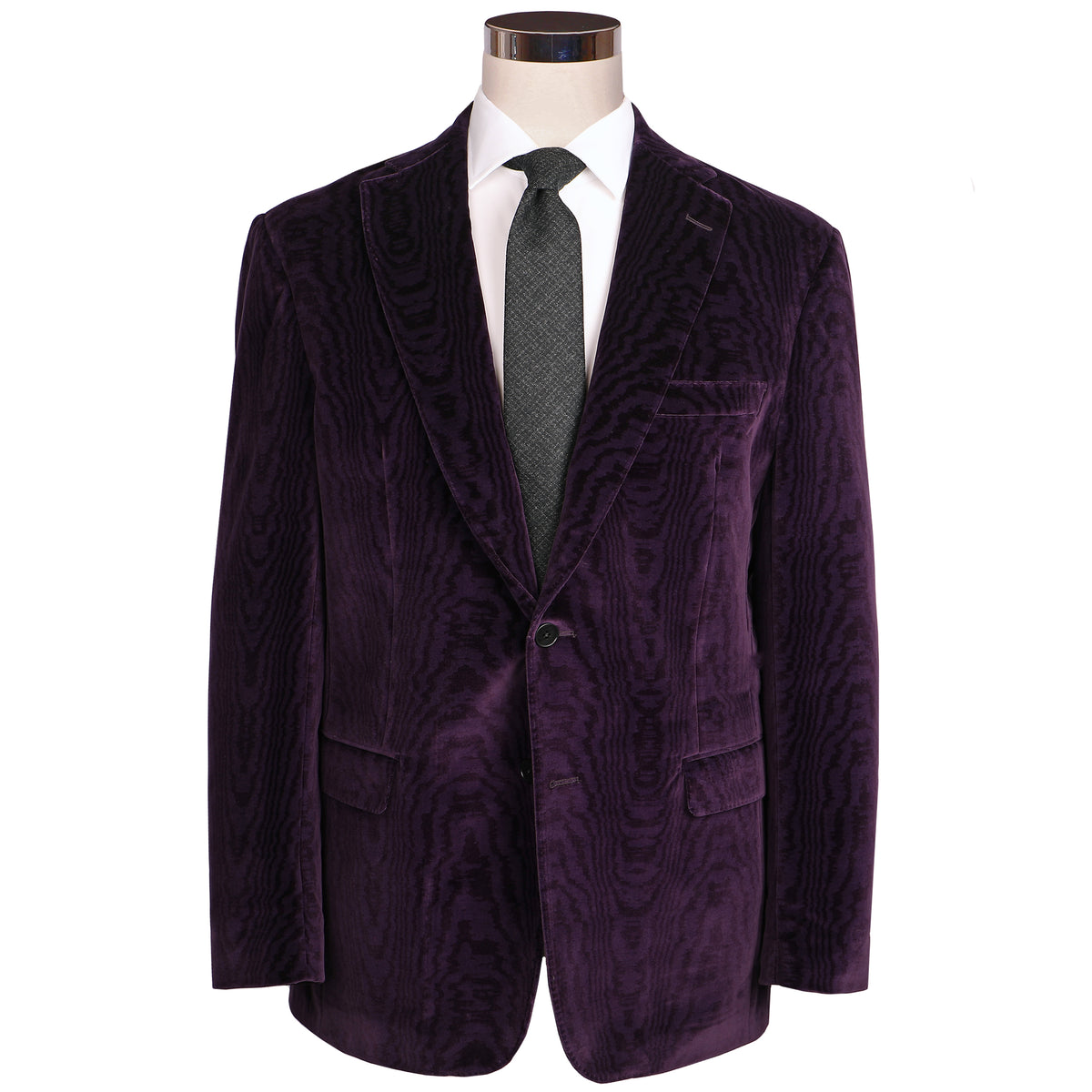 Audubon Aubergine Morie Print Velvet Sport Coat