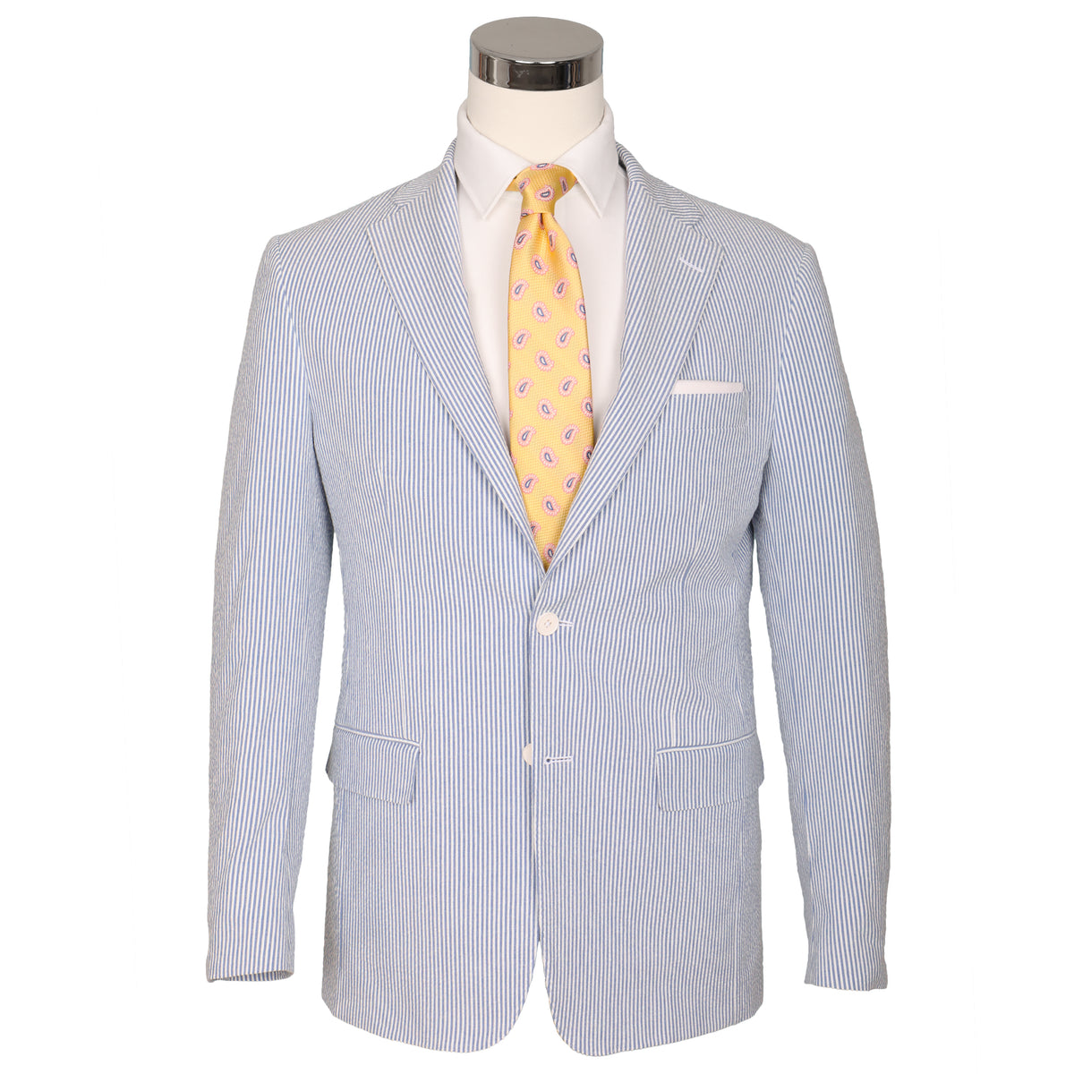 Sapphire Blue Seersucker Stretch Sport Coat | Seersucker Suit Separates