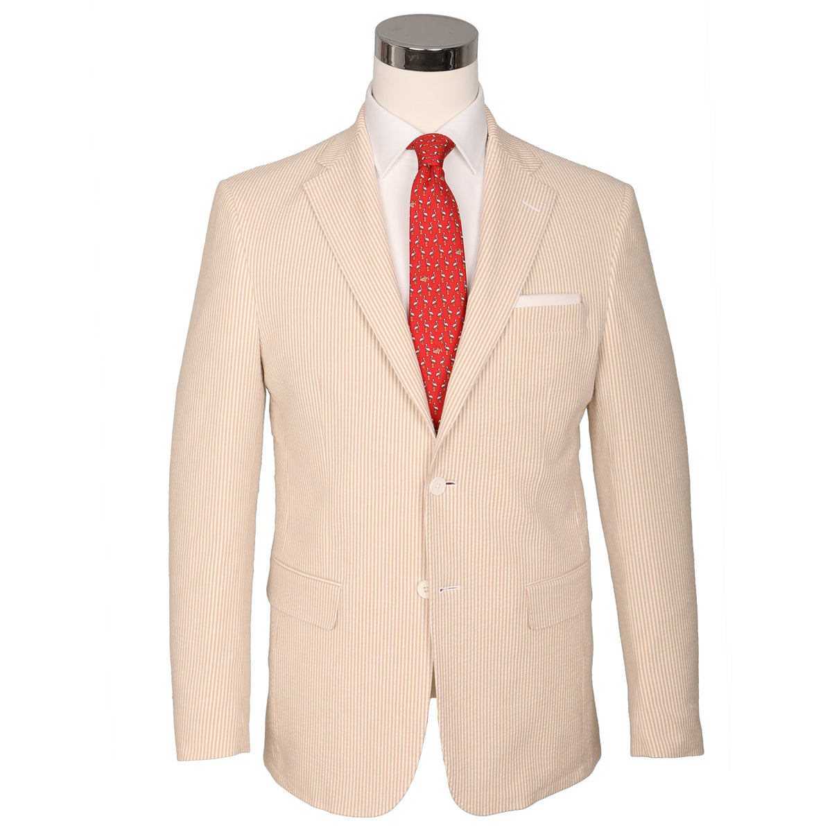 Tan Bisque Seersucker Stretch Sport Coat | Seersucker Suit Separates