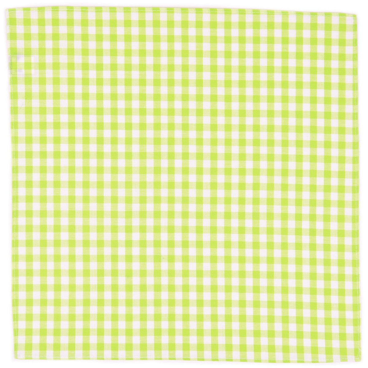 Lime Gingham Pocket Square - Haspel Clothing