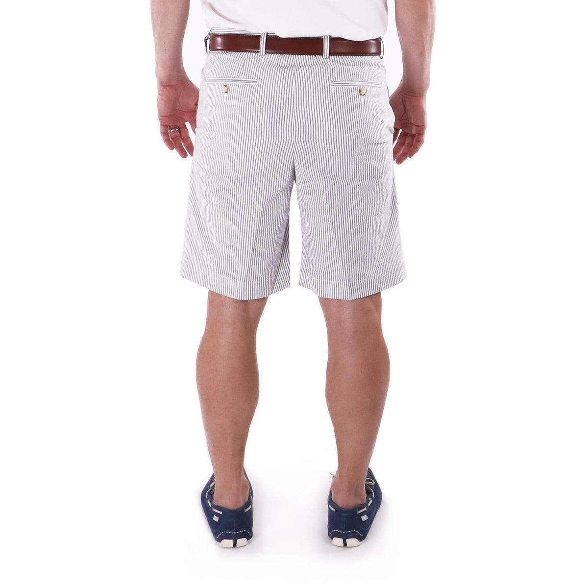 Felicity Grey Seersucker Short