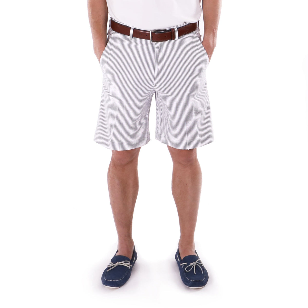 Felicity Grey Seersucker Short