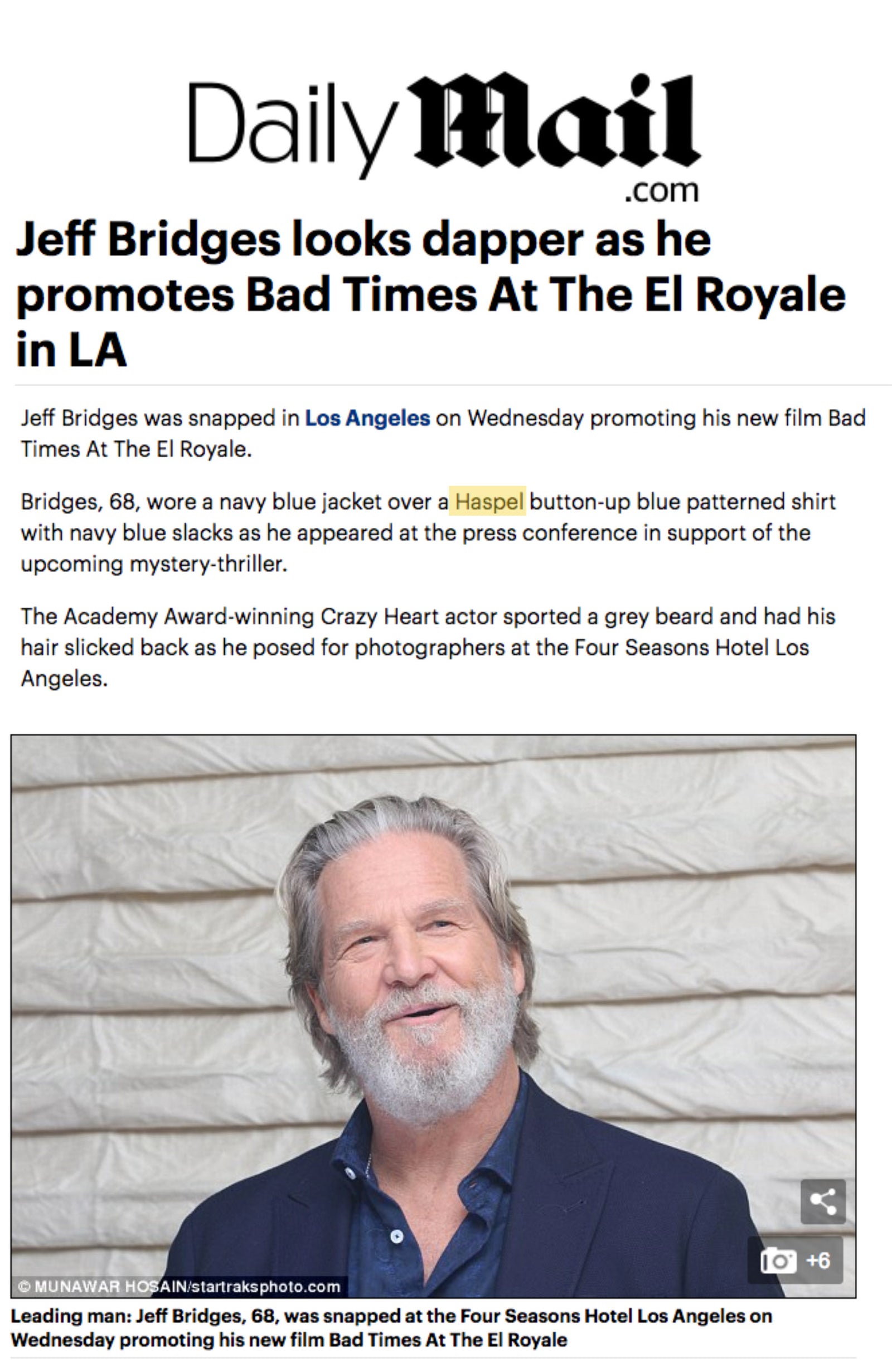 Haspel Carroll Navy Floral Shirt Feature | DAILYMAIL.COM | AUGUST 2018