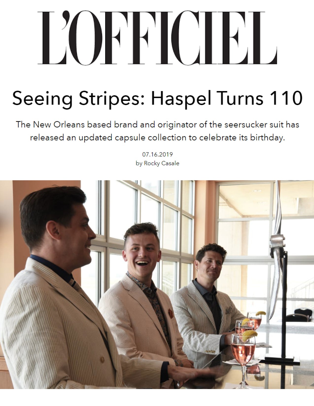 Seeing Stripes: Haspel Turns 110 | L'OFFICIEL | JULY 2019