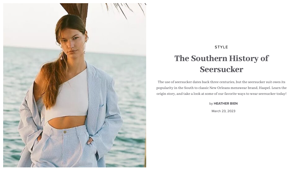 StyleBlueprint.com - The Southern History of Seersucker