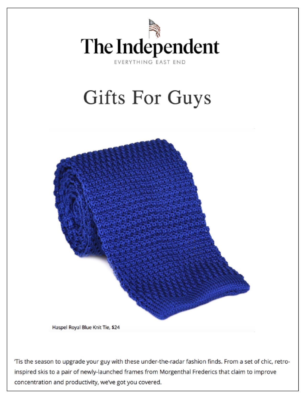 Gifts For Guys | The Independent | NOVEMBER 2019