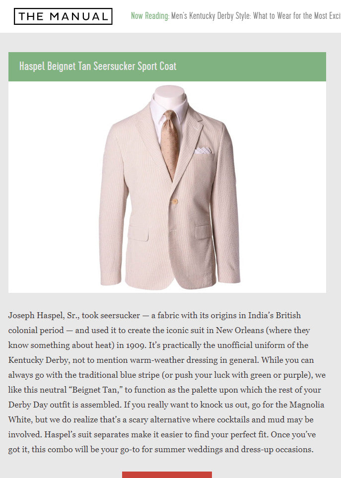 Kentucky Derby Style For Men | THE MANUAL | APRIL 2019