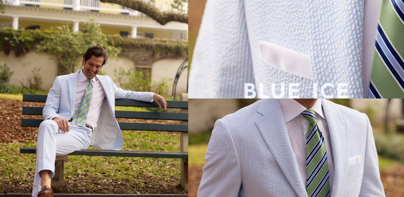 SUIT SEPARATES - Blue Ice Seersucker Suit