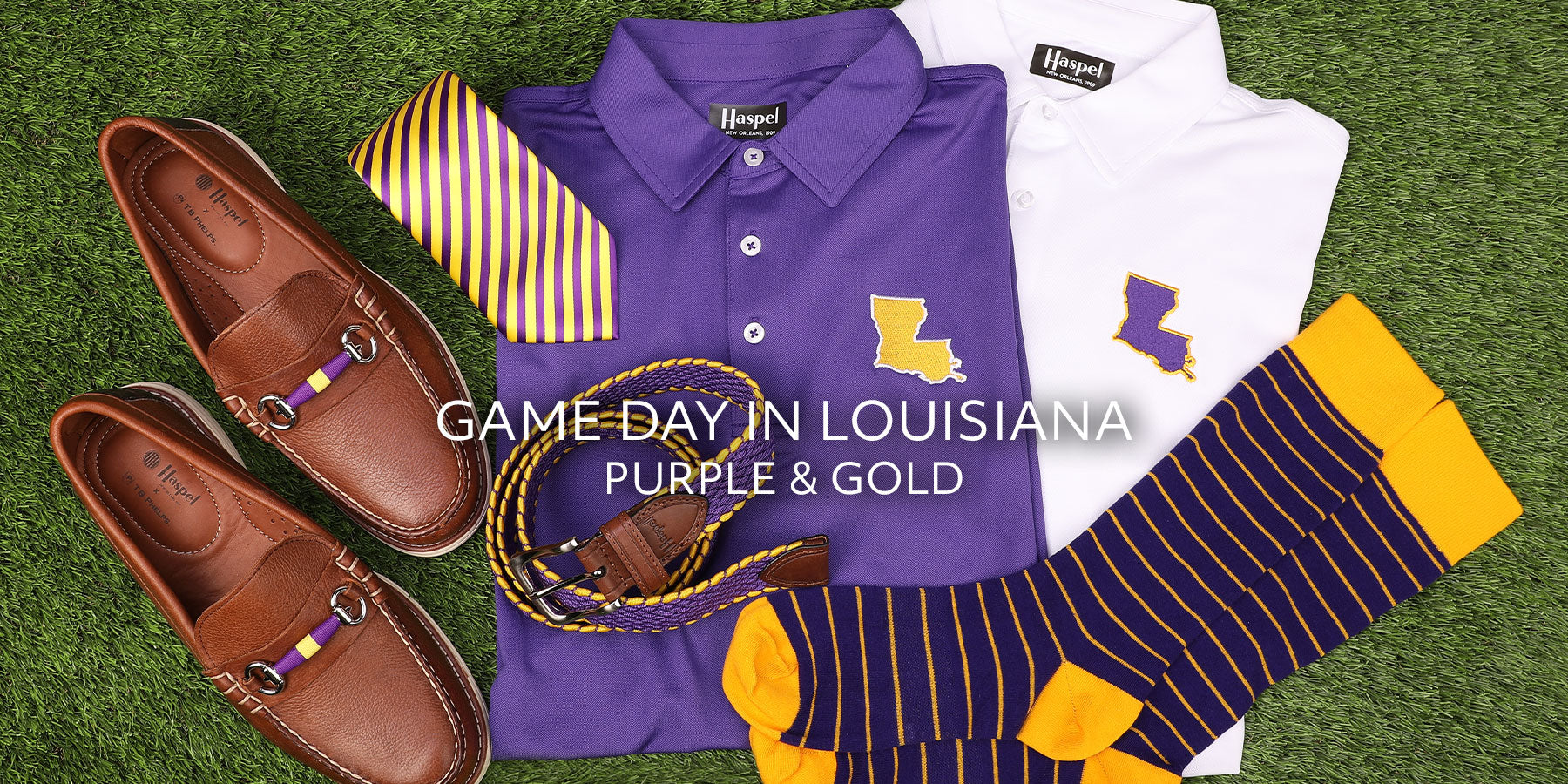 Game Day in Louisiana - Purple & Gold