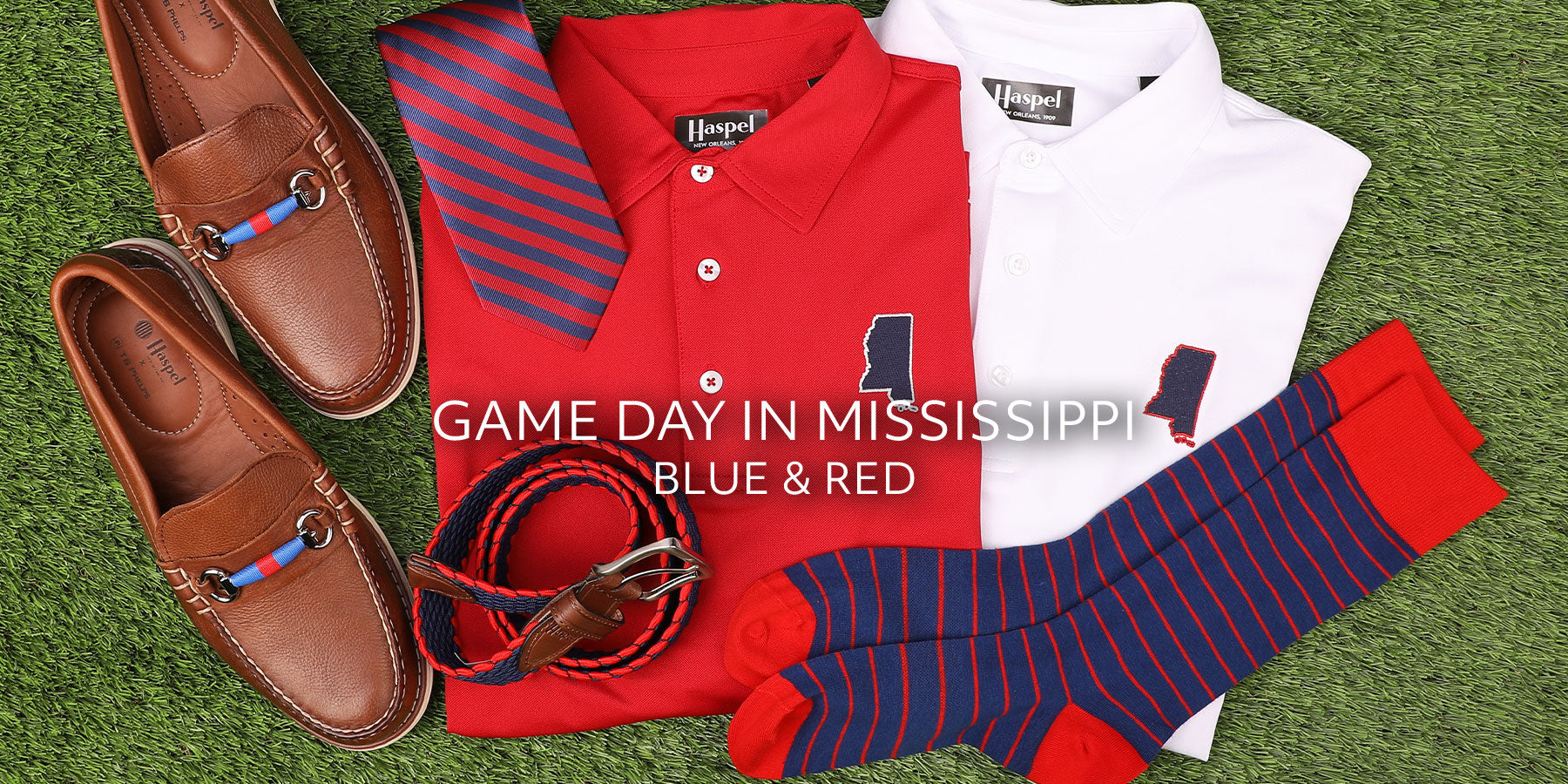 Game Day in Mississippi - Blue & Red