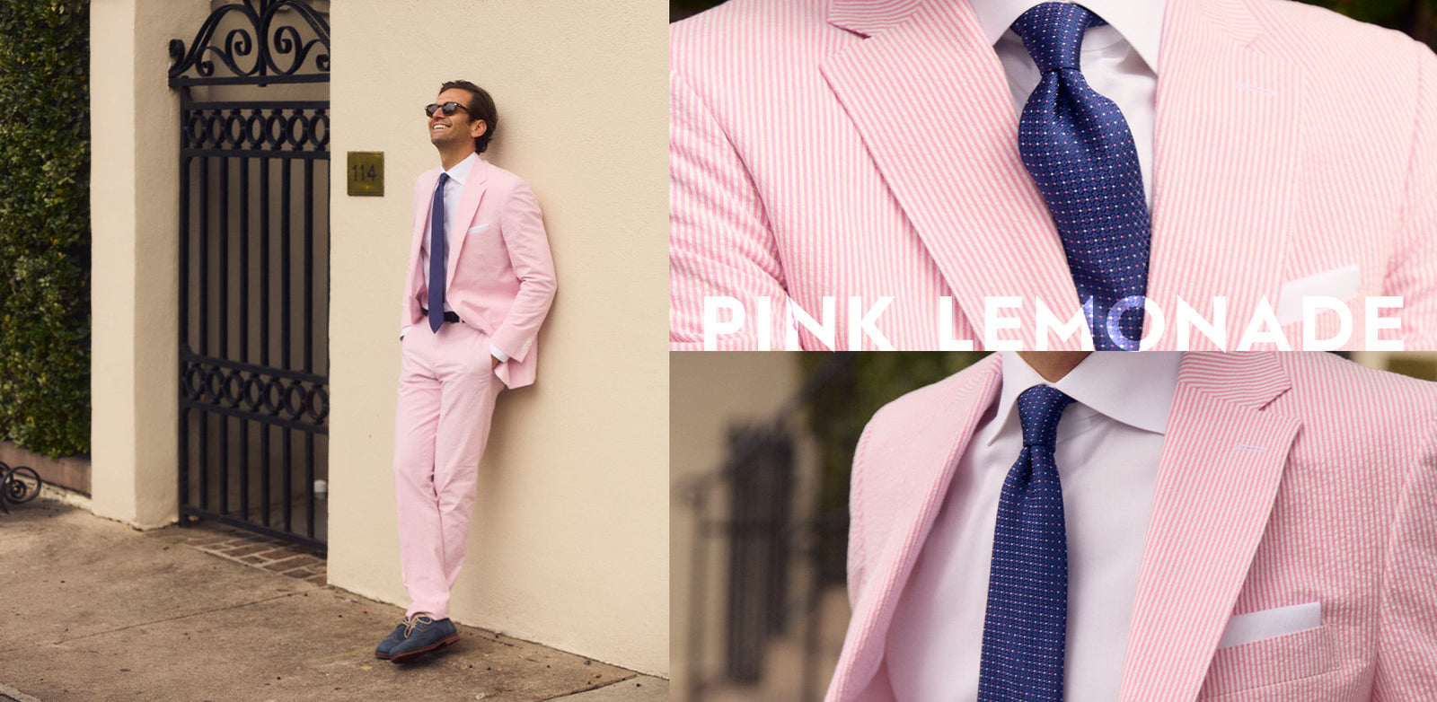 SUIT SEPARATES - Pink Lemonade Seersucker Suit
