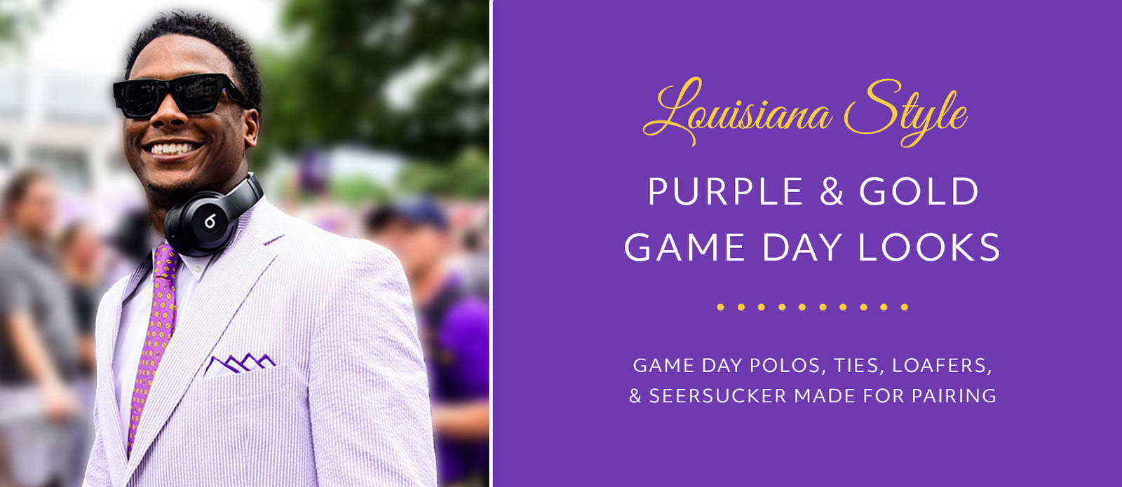 Louisiana Style Purple & Gold