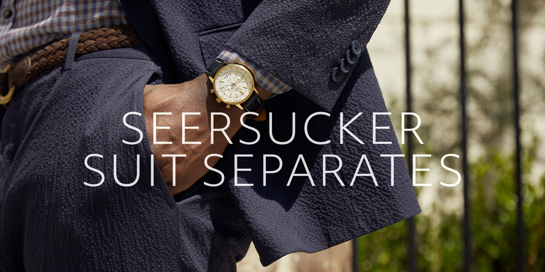 Solid Seersucker Suit Separates
