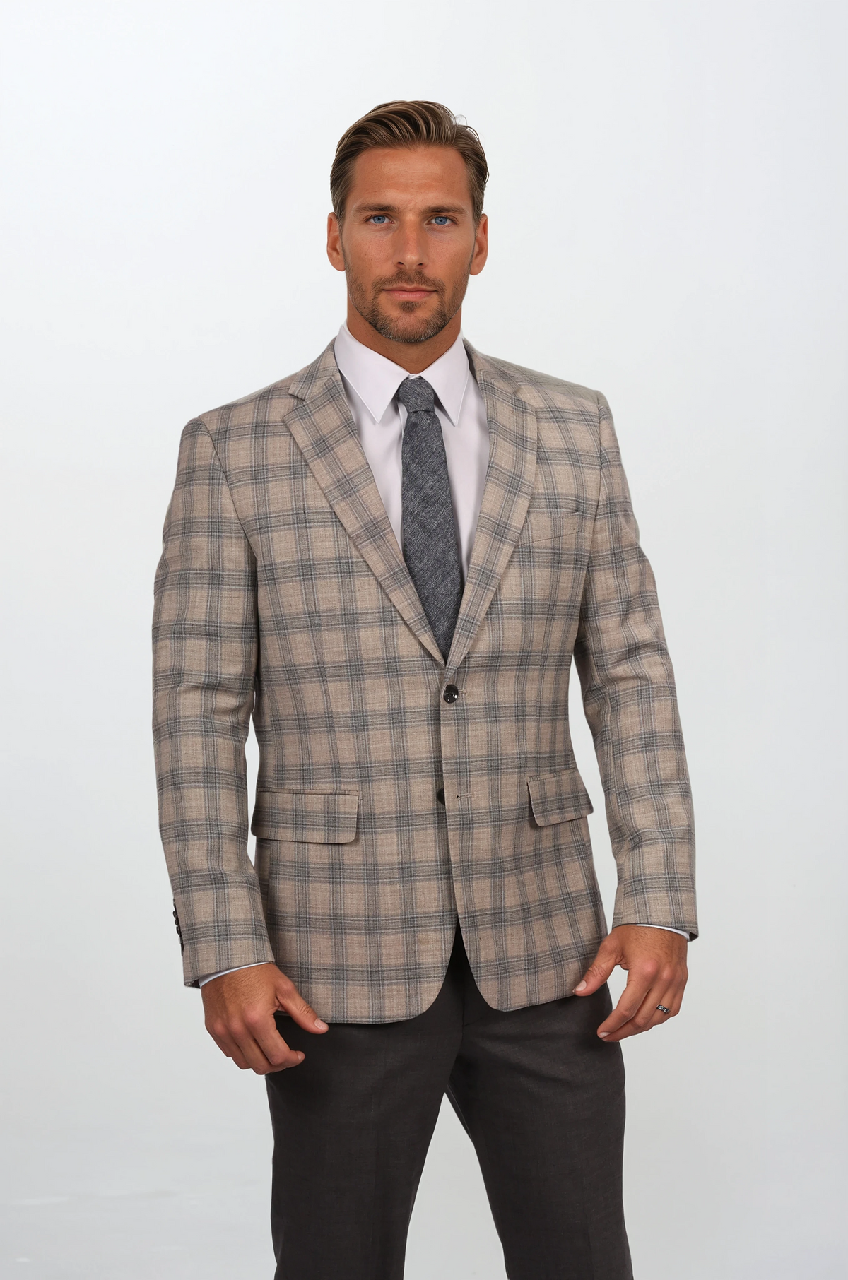 Roffe Gray Glenplaid Sport Coat