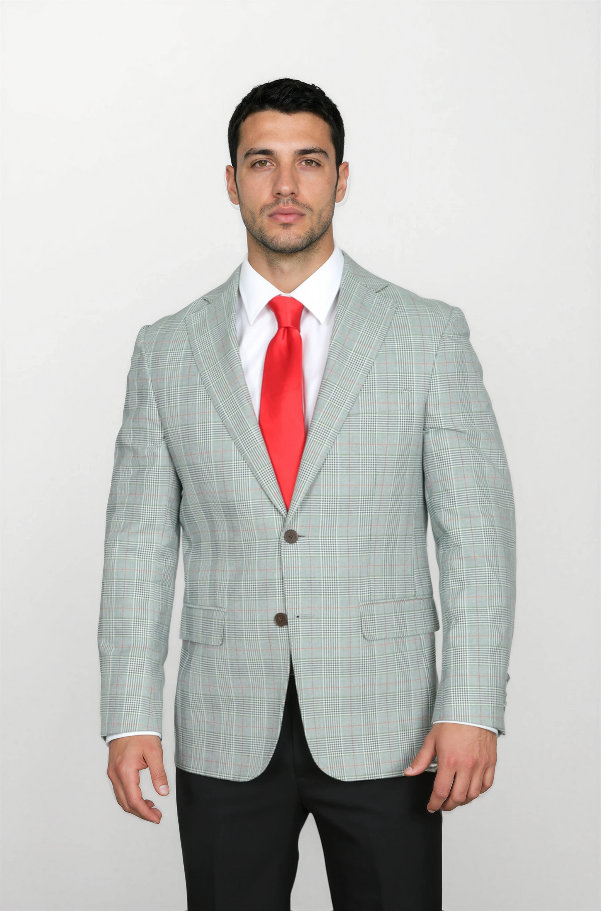Audubon Green Glen Plaid Lightweight Sport Coat