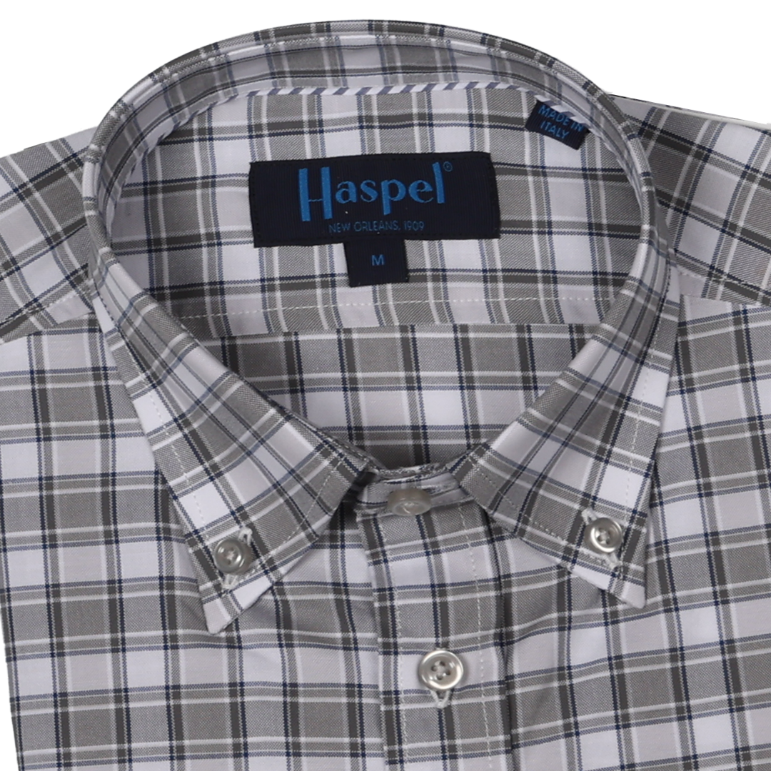 Franklin Grey & Navy Large Check Long Sleeve Shirt