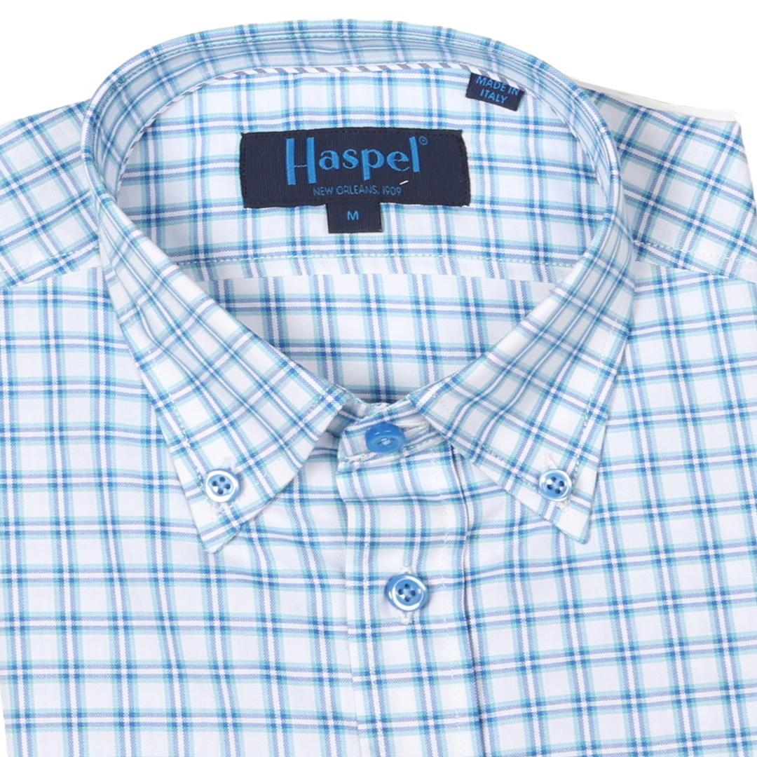 Franklin Teal & Double Pane Long Sleeve Shirt