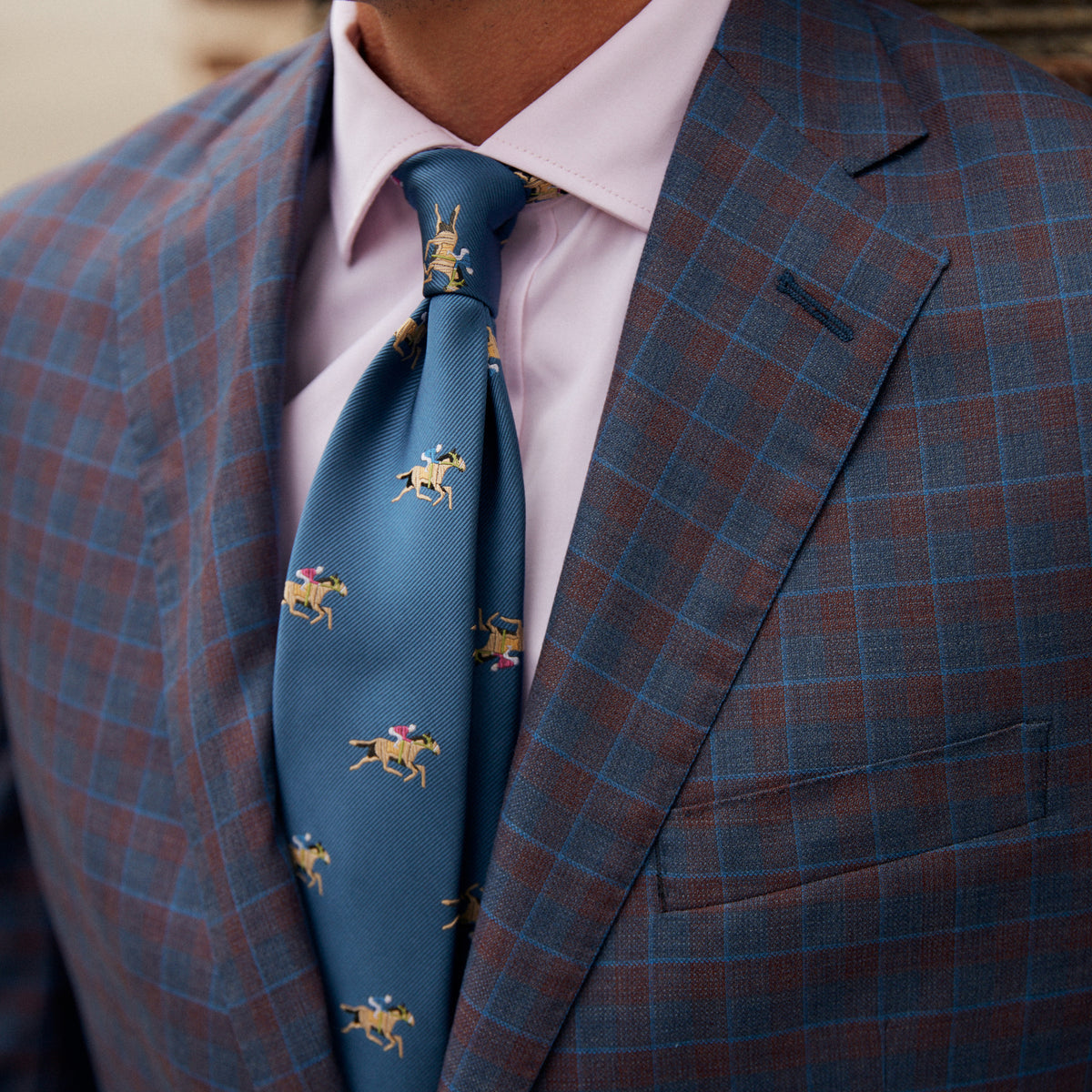 Audubon Blue &amp; Red Check Sport Coat