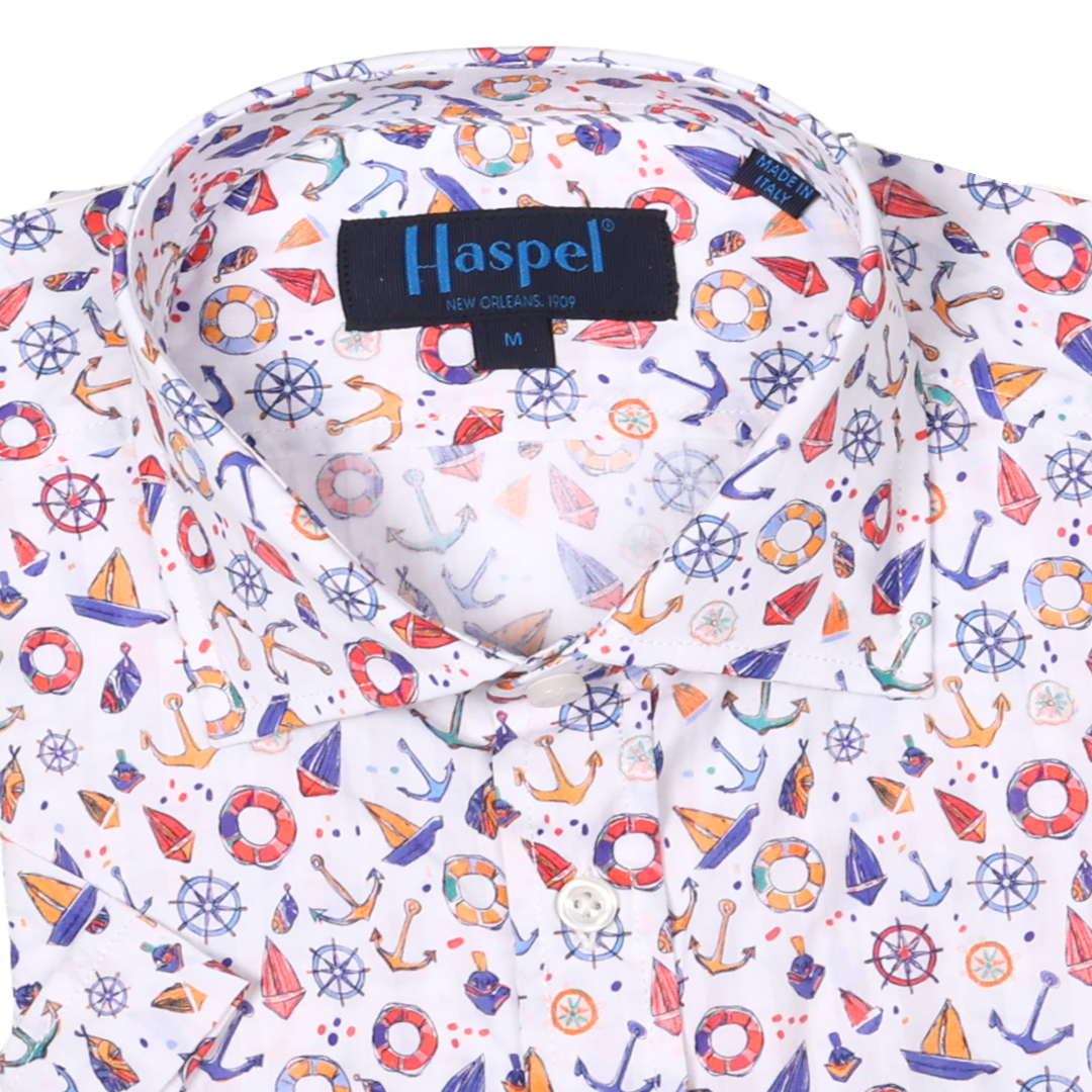 Freret Nautical Theme Print Short Sleeve Shirt
