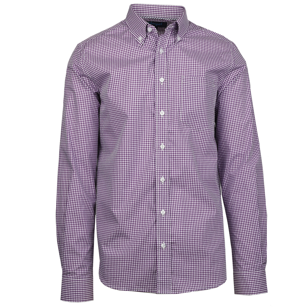 strapless open back dress Greenwich Purple Check Dress Shirt – Non-Iron, Wrinkle-Resistant &  Breathable main image 0
