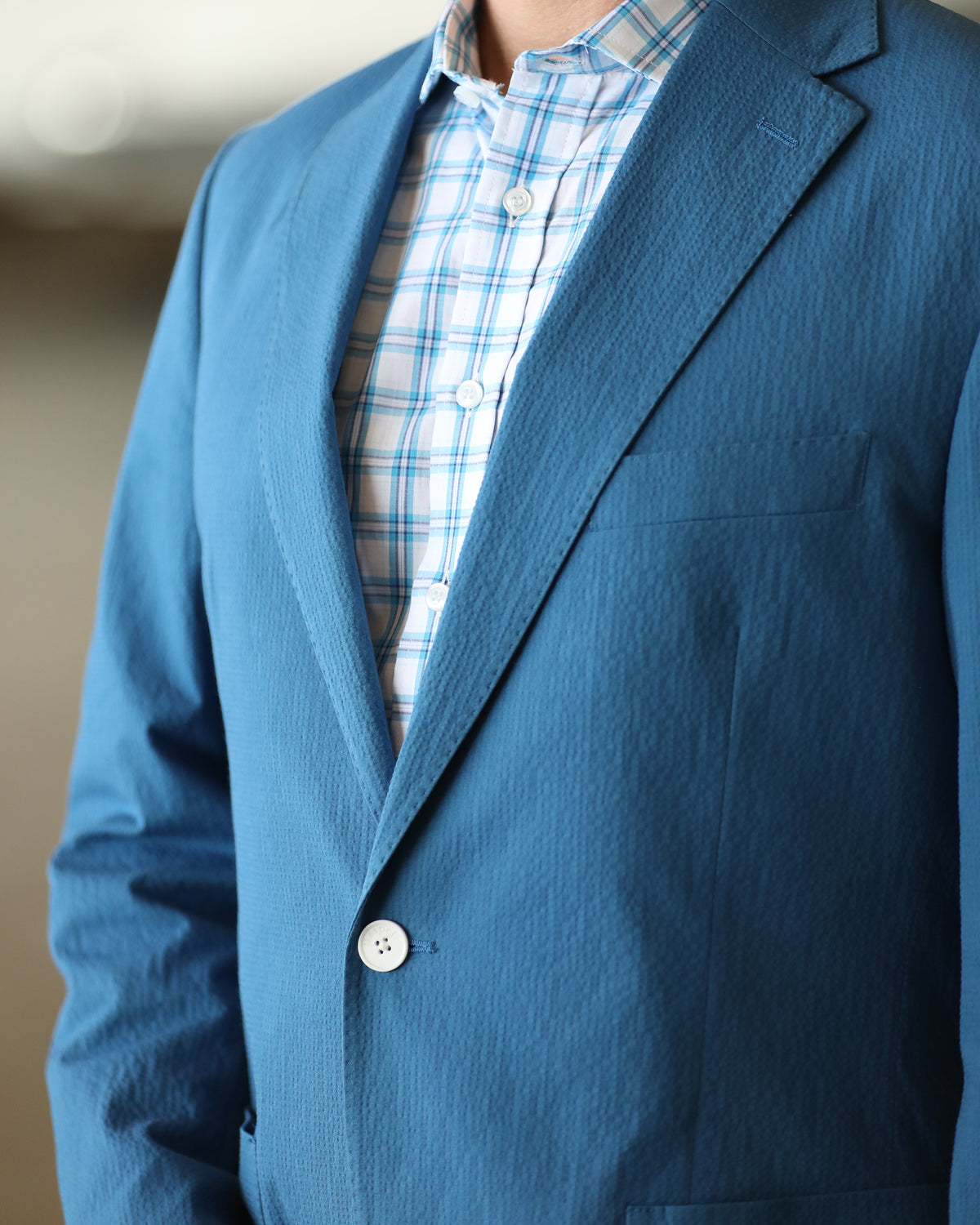 Toulouse Royal Blue Seersucker Sport Coat