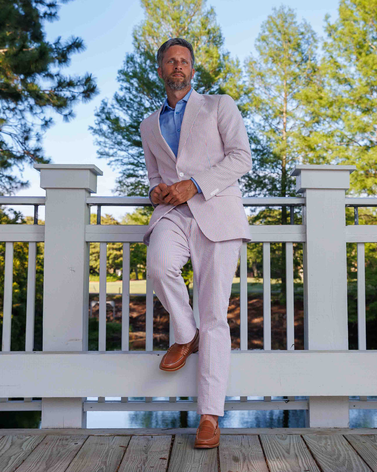 LIMITED EDITION Americana Red, White & Blue Seersucker Suit